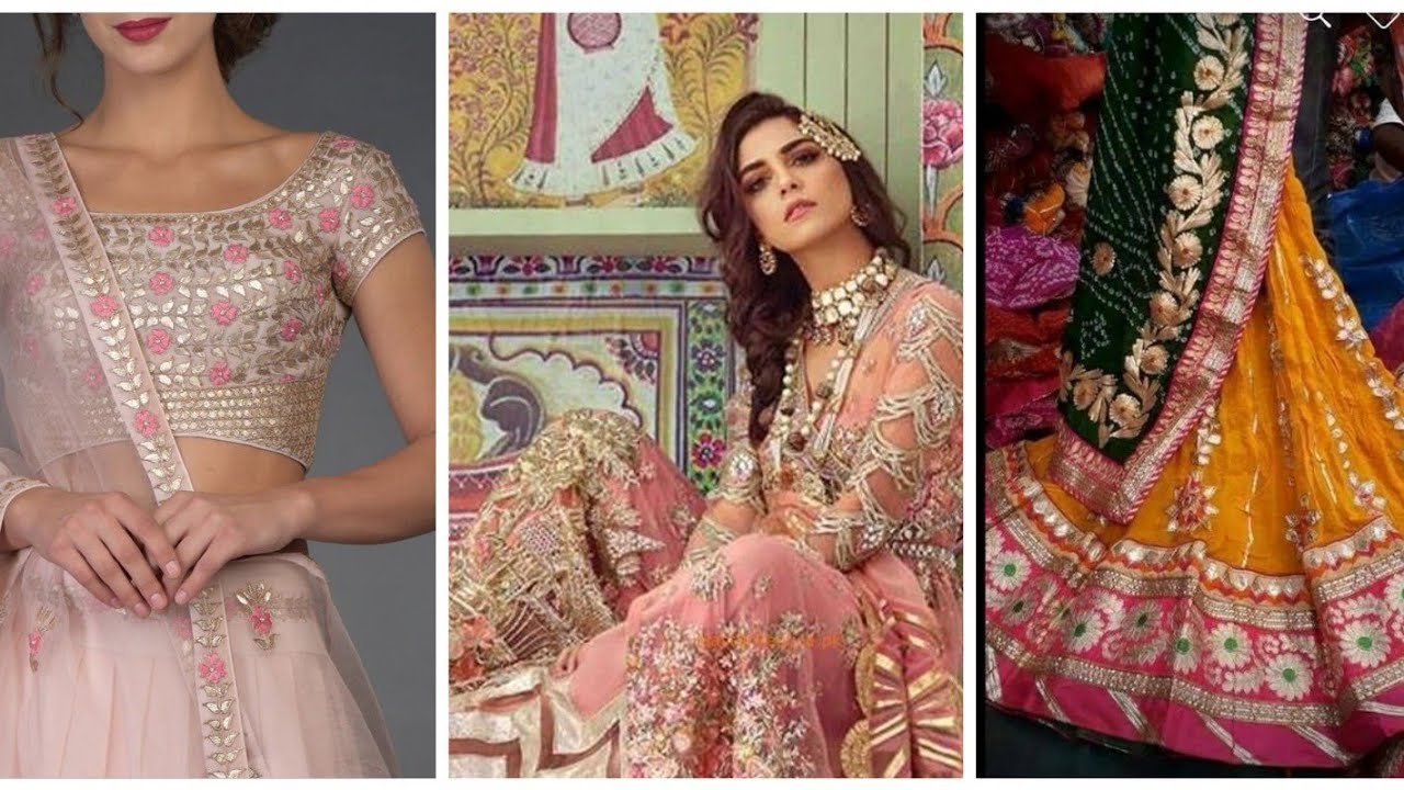 party wear gota work dresses for girls/Indian gota work dress YouTube