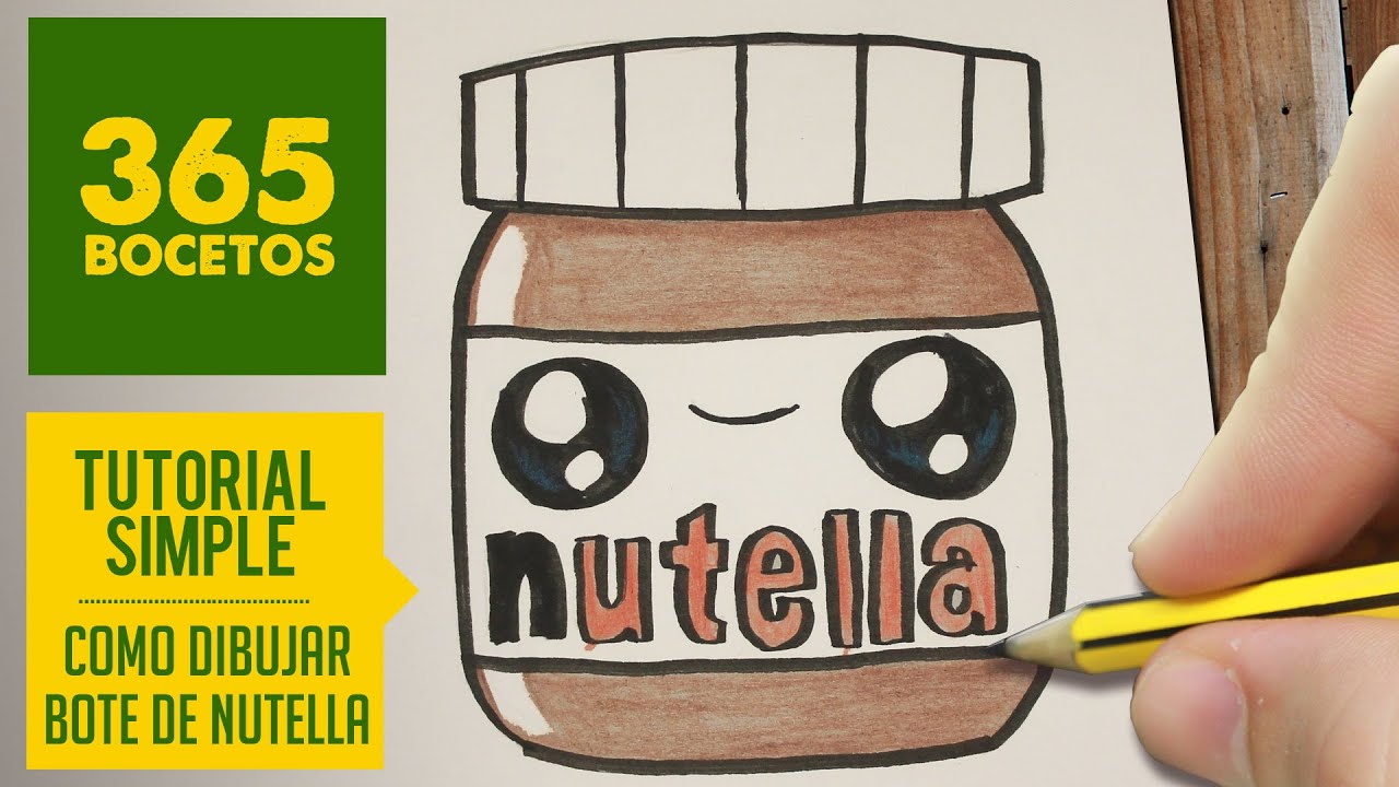 HOW TO DRAW A NUTELLA CUTE, Easy step by step drawing lessons for kids -  thptnganamst.edu.vn