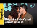 Priyanka Chopra and Nick Jonas share a quick smooch at 'The Bluff' premiere