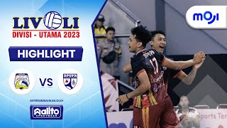 Berlian Bank Jateng VS DPUPR Rafabinar SG 2-3 | Highlight Livoli Divisi Utama 2023 Putra | Moji