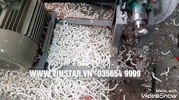 máy nổ bỏng kén tằm dùng dao cắt tự động đầu nổ 7 péc trung quốc