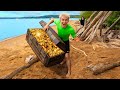 HIDDEN GOLD TREASURE FOUND on SECRET ISLAND!! *Worth Millions*