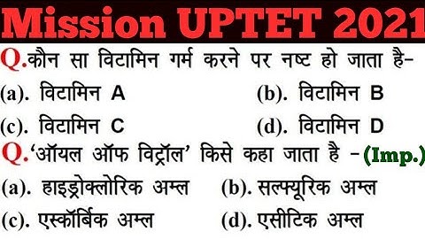 UPTET 2021 || Junior Super TET EVS Most Important Questions || Super TET