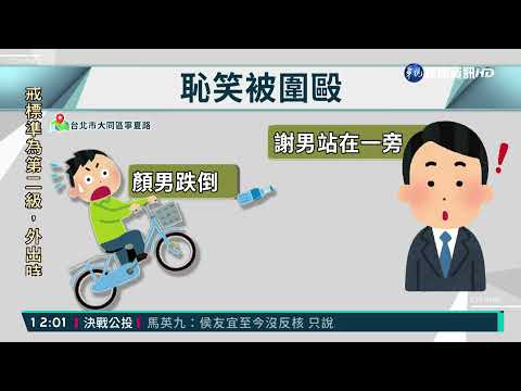 男跌倒惱羞撂人 旁觀夫妻無辜遭毆｜華視新聞 20211217