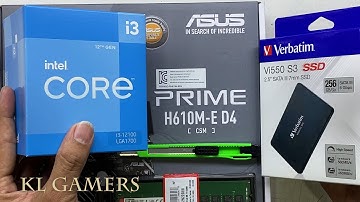 intel Core i3 12100 ASUS PRIME H610M-E D4 CSM Verbatim S3 SSD Alcatroz Futura N5000 PC Build