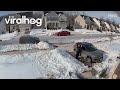 Rhythmically Melting Roof Snow Aims for Parked Car || ViralHog