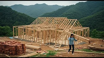 Full Log Cabin Build Compilation – From Smoothing Wood to Kitchen Finish/ I Live off the Grid
