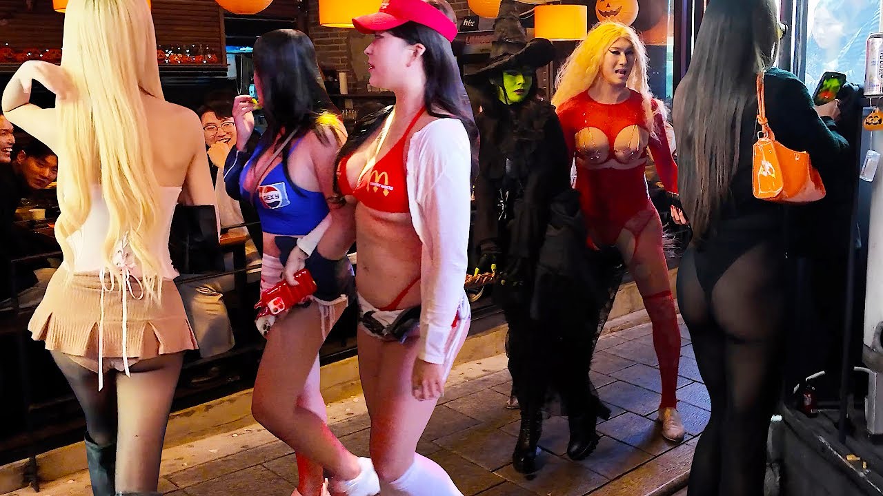 [4K Itaewon Street in Seoul] You should experience Halloween on Itaewon Club Street 😎😎😎 # KOREA