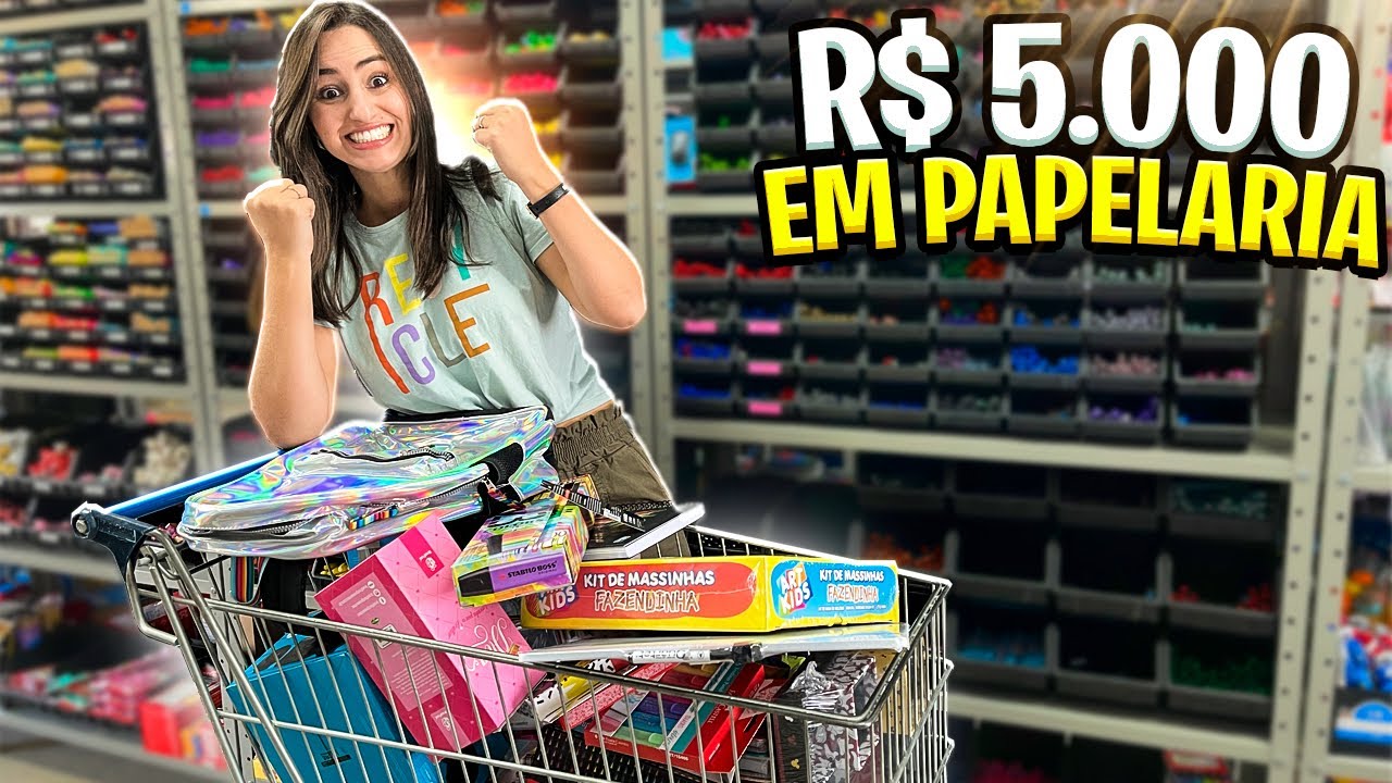 SEPARANDO 5 MIL REAIS EM PAPELARIA | PAPELARIA ART PEL