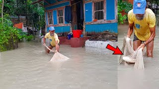 চট্টগ্রামে বন্যায় বাড়ির উঠানে অবিশ্বাস্য বড় মাছ ধরার ভিডিও। না দেখলে মিস...! Fishing In Flood
