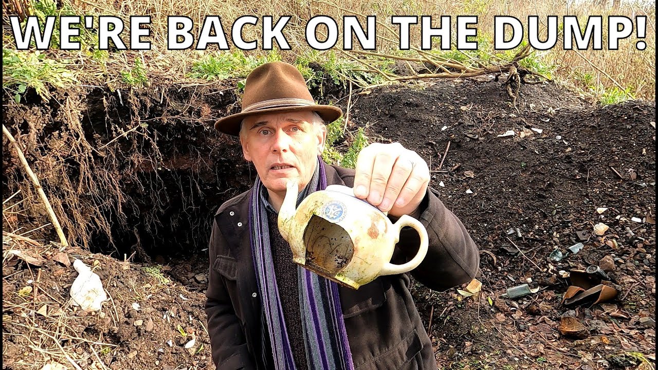 Старые находки со свалки. Бутылки, чайники и голова, ужас!