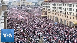 Tens of Thousands in Belarus Protests Demand Lukashenko's Resignation