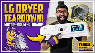 How to Disassemble an LG Dryer (Motor, Drum, & UI Board)