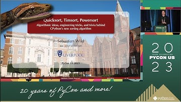 Quicksort, Timsort, Powersort - PyCon US 2023 talk