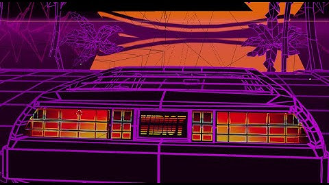 Synthwave Animation Loop Made in Blender