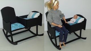 How to make a Doll Rocking Chair with a Crib made with foam board and electrical tape. Enjoy! Subscribe for 5 New Videos Every 