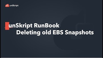 Use unSkript to Delete old AWS EBS snapshots, and reduce your Cloud Bill