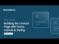 BeAcademy | Figma to Website – Module 3.8: Building the Contact Page with Forms, Layouts & Styling