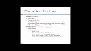 Dosing in Renal Impairment Pt 1.mp4