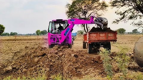 JCB 3dx Backhoe Loading Mud in Mahindra 475 Di tractor JCB khudai work video #jcb #jcbvideo #farming