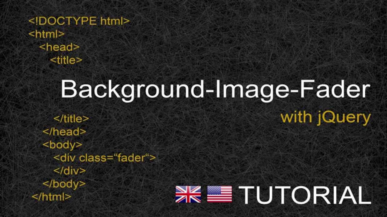 Background Image Fader With JQuery Tutorial ENG YouTube