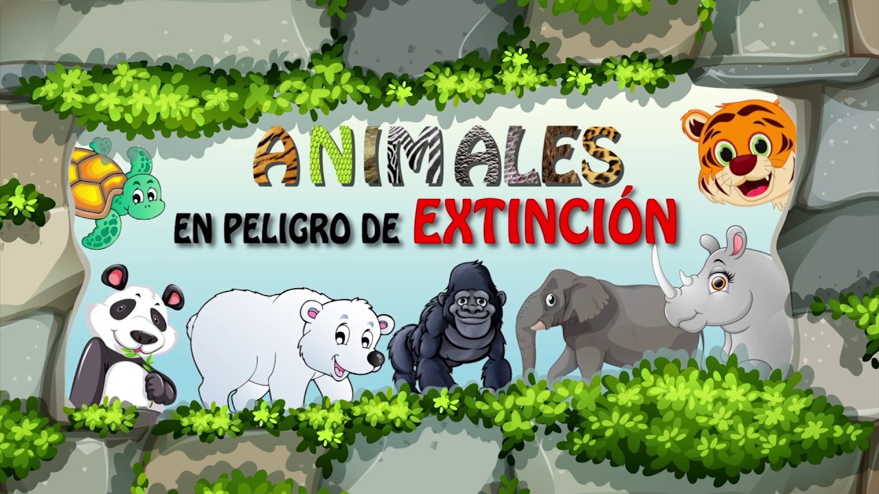 Resultado de imagen de animales en peligro de extincion para niÃ±os