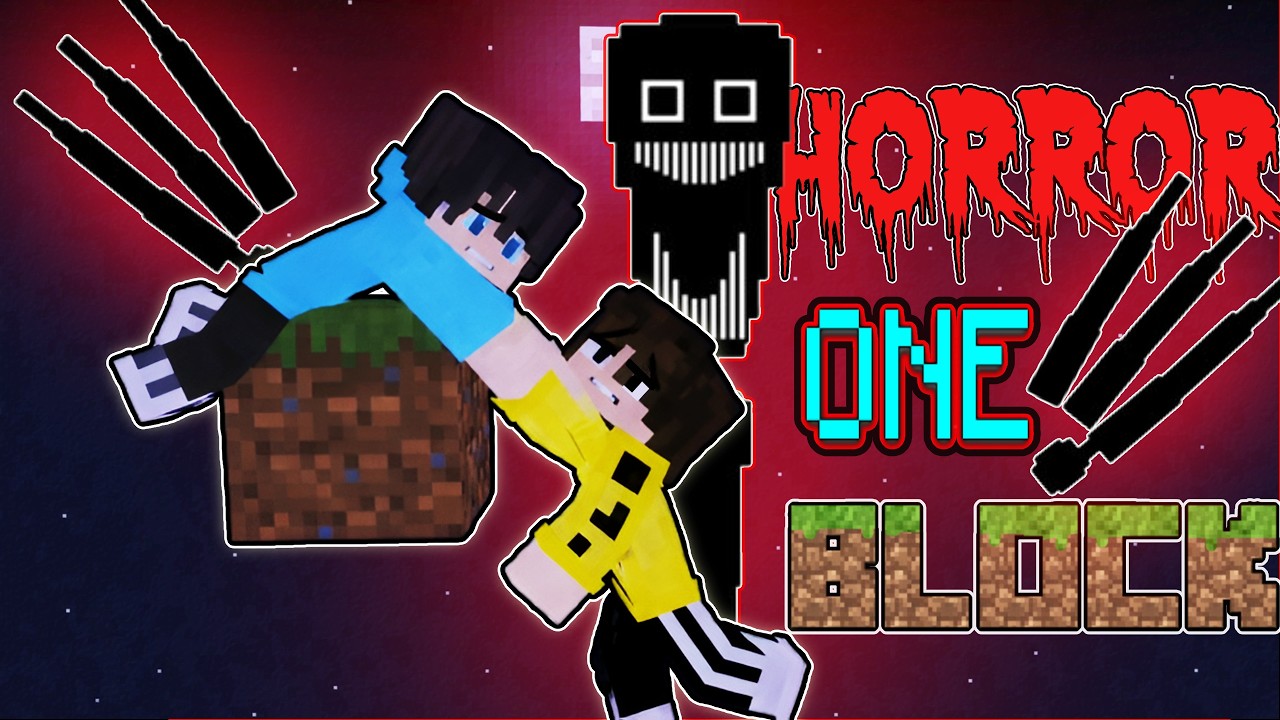 We Are Surviving Horror ONE BLOCK😱In MINECRAFT💀