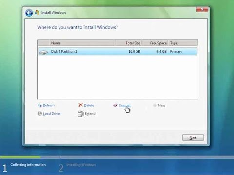 تدریس ویندوز ویستا Windows Vista درس 1- نصب Installation