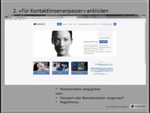 Hecht Contactlinsen - Registrierung auf unserer Homepage