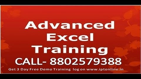 Advanced Excel Training with Sujeet Kumar (Sorting anf Filter)