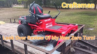 Doing A LOOK Over Review Of My Craftsman Zero Turn MOWER 42' CUT! It's A Beast! I Need A Name For it