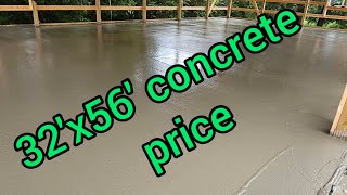 How much does it cost for this pole barn shop concrete floor