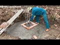 Construction Techniques Step By Step To Complete The Gate Pillar Firmly With Sand And Cement
