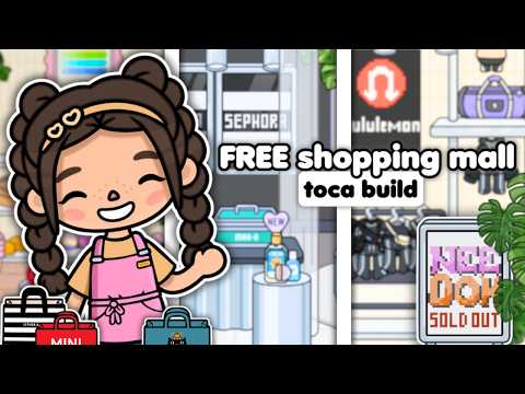 Building a FREE MALL In Toca Boca! 🛒 Sephora, Lululemon, Squishies & Starbucks