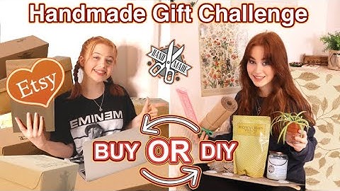 Sisters BUY or DIY Handmade Gifts For Each Other Challenge | Sis Vs Sis | Ruby and Raylee