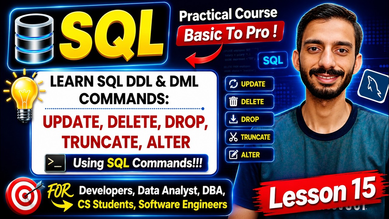 Master DDL & DML Commands in Minutes! UPDATE, DELETE, DROP, TRUNCATE ...