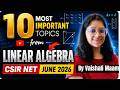 Top 10 Important Linear Algebra Topics for CSIR NET June 2026 | Complete Strategy by Vaishali Ma'am