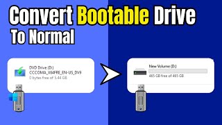 how to convert bootable drive to normal drive (2024) step by step