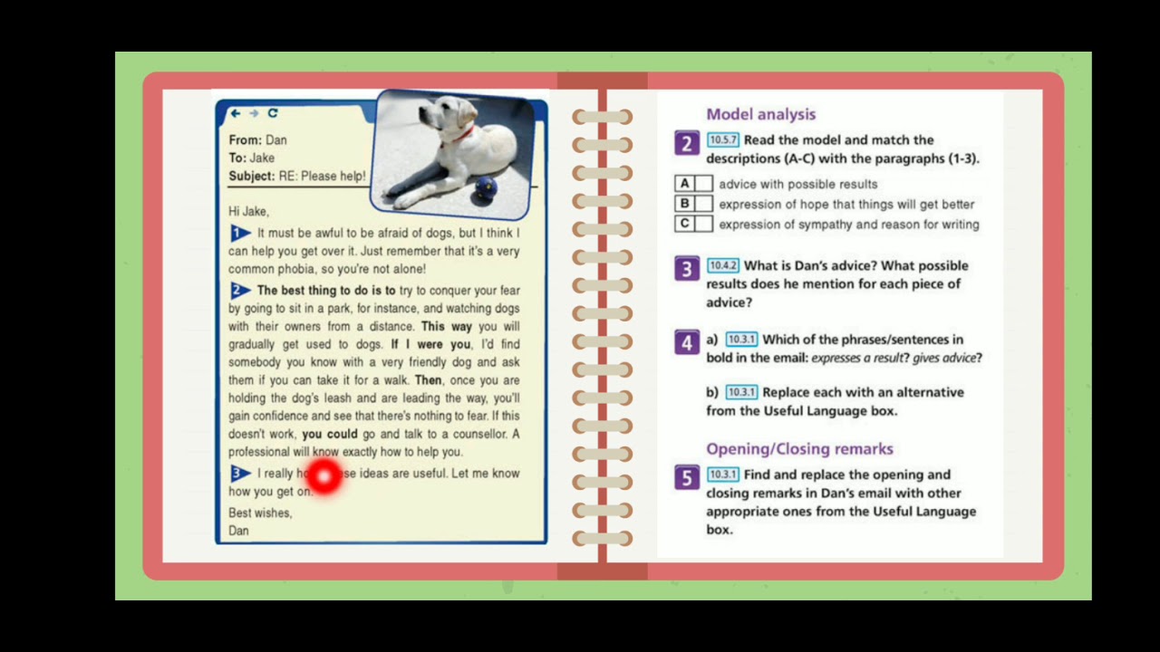 aspect 10 unit 5 Writing an email - YouTube