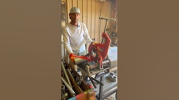 4 inch Pipe Threading, Cut, Thread, Test. #groundwater #wellservice #welldrilling