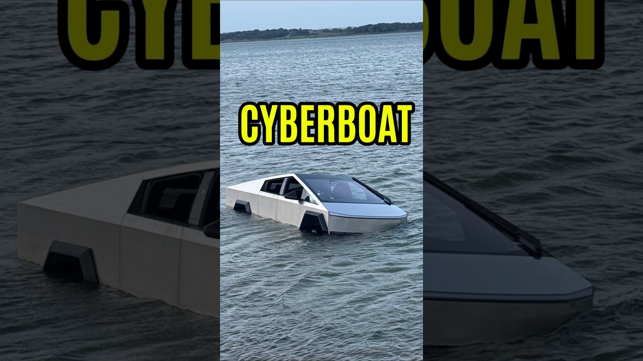 Mete su Tesla CyberTruck en un lago y sí, SALE MAL