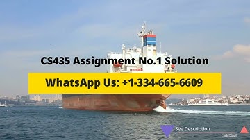 CS435 Assignment No. 1 Solution Fall 2022