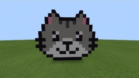 How to Make Cute Cat Face Pixel Art in Minecraft