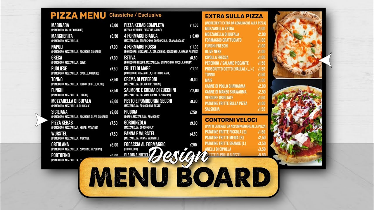 4K Animated Digital Menu Board Design | Restaurant Menu Card | LED ...