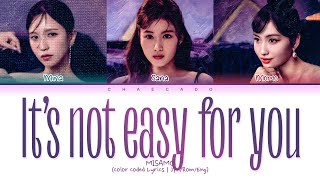 [新曲] TWICE MISAMO It&#39;s not easy for you Lyrics トゥワイス ミサモ It&#39;s not easy for you 歌詞 |Masterpiece Album