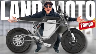 70 MPH LAND MOTO Best Fast STREET LEGAL Electric Bike of 2024 | First Ride & Review in Las Vegas!