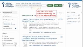 Managing Searches with EBSCOhost Search History