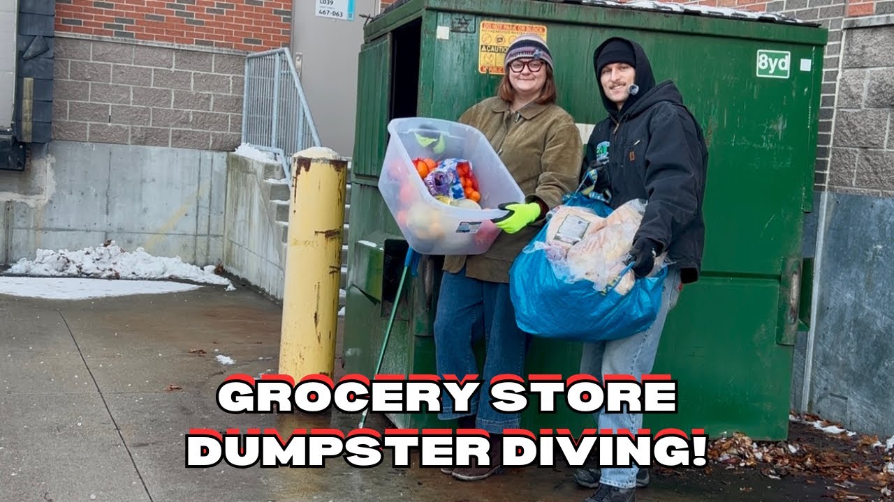 Dumpster Diving At Only Grocery Stores Then Making Dinner With Our Finds!