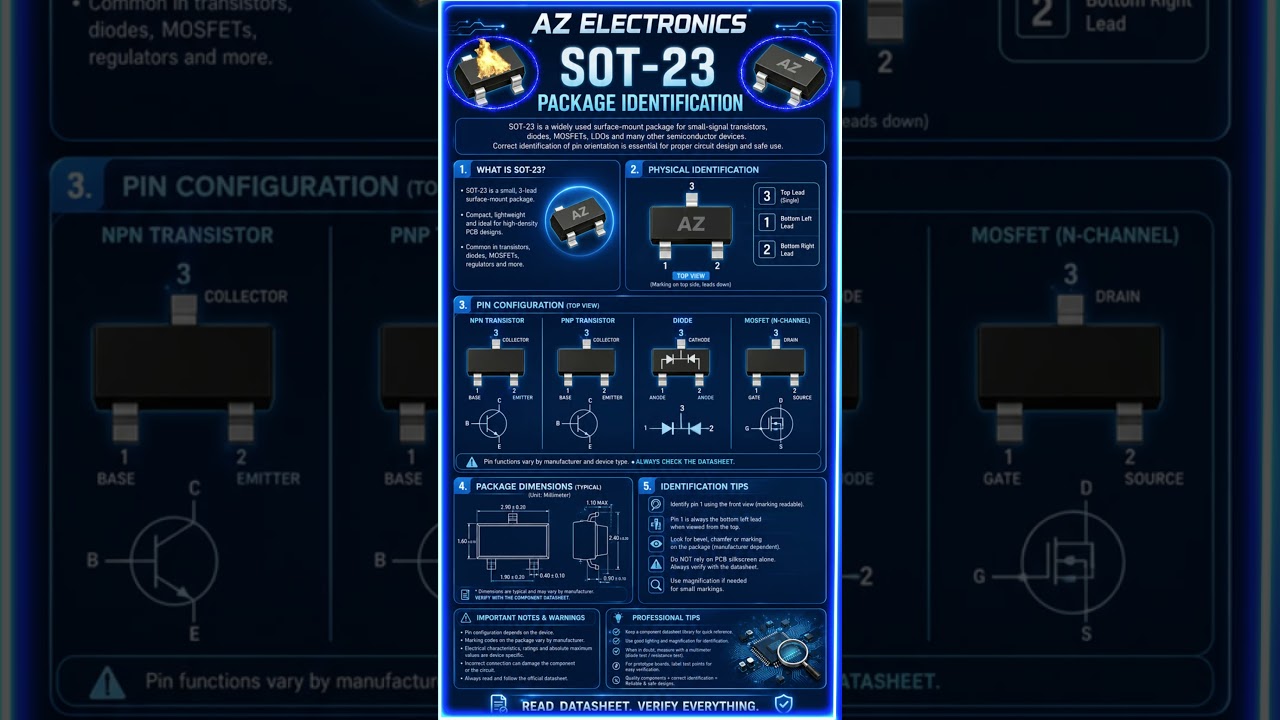 GENERATIONS様確認用 🔍 SOT-23 Package Identification Made Easy | SMD Component Marking