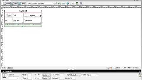 Dreamweaver | table with hyperlink